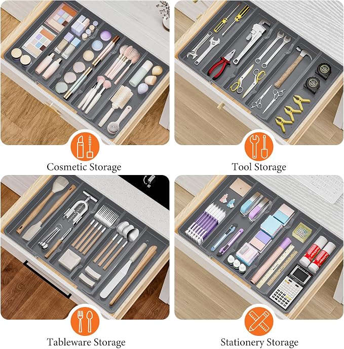 Silverware Organizer, Expandable Utensil Drawer Organizer - Image 7