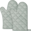 AUAUY Grey Oven Mitts, 1 Pair Kitchen Mittens, 392F Heat Resistant Non-Slip by AUAUY