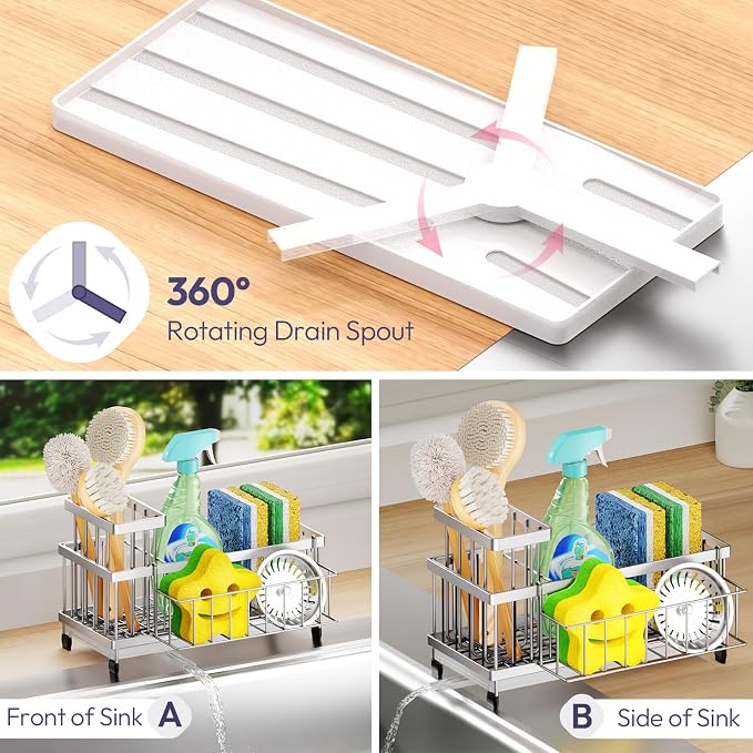 SWTYMIKI Sink Caddy Sponge Holder - Image 2
