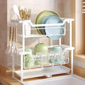 Dish Rack with Drainboard, Organizes Dishes and Bathroom Items by KOSIWU