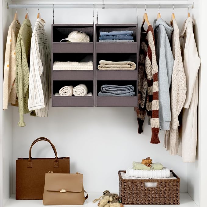 GRANNY SAYS 3 Shelf Hanging Closet Organizers and Storage, Collapsible Closet - Image 6