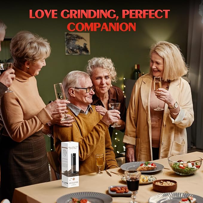 Electric Salt and Pepper Grinder Set Automatic Battery Pepper Mill Shakers - Image 6