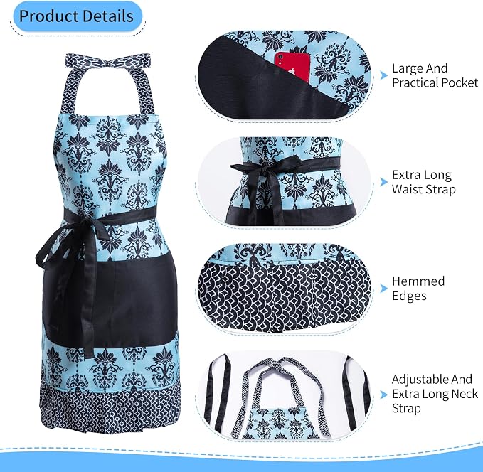 Lovely Flower Pattern Retro Aprons - Image 4
