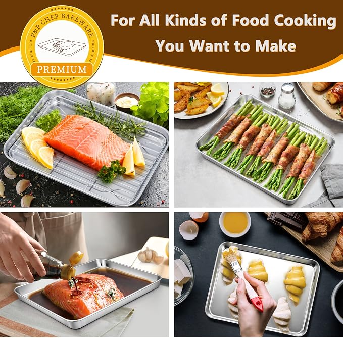 P&P CHEF 10.4 Inch Baking Sheet Pan - Image 4