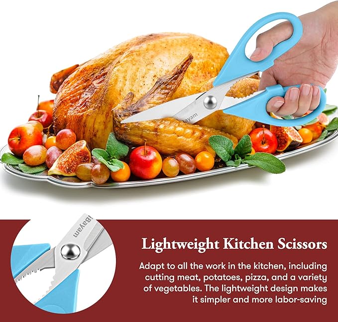 Gifts for Dad from Daughter Son, BEST DAD Tool Shears, iBayam Kitchen Scissors - Image 5