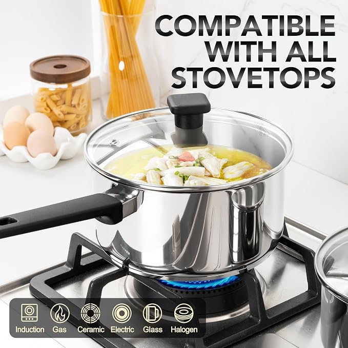 MICHELANGELO Stainless Steel Sauce Pan - Image 6