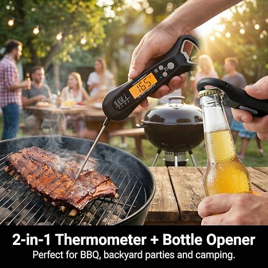 Instant Read Meat Thermometer for Cooking – Waterproof Digital Food Thermometer - Image 3