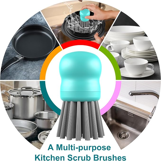 Mini Dish Brush for Cleaning Chicken Shredder, Palm Brush Dish Scrubber - Image 5