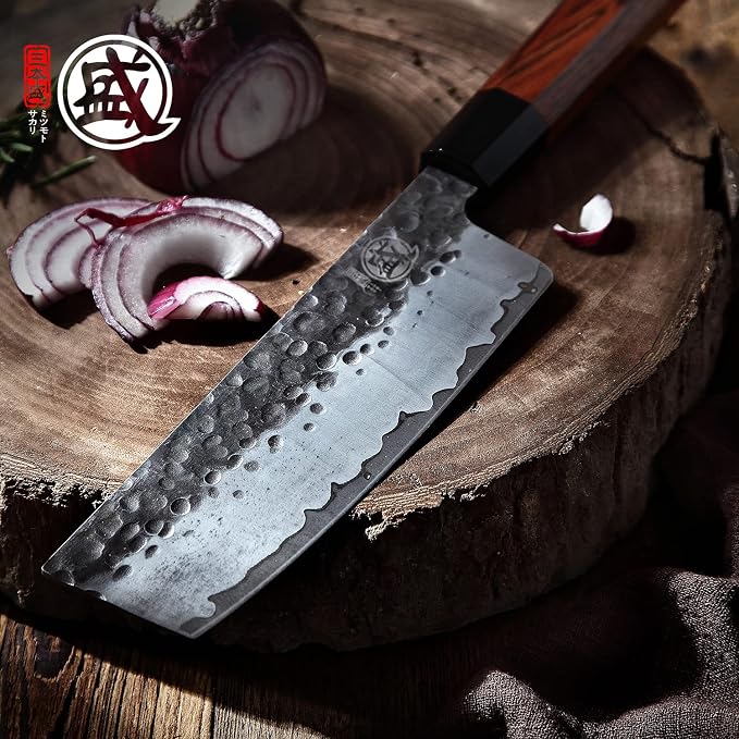 MITSUMOTO SAKARI Japanese Chef's Knife Set 4 Pcs, Professional Hand Forged - Image 8