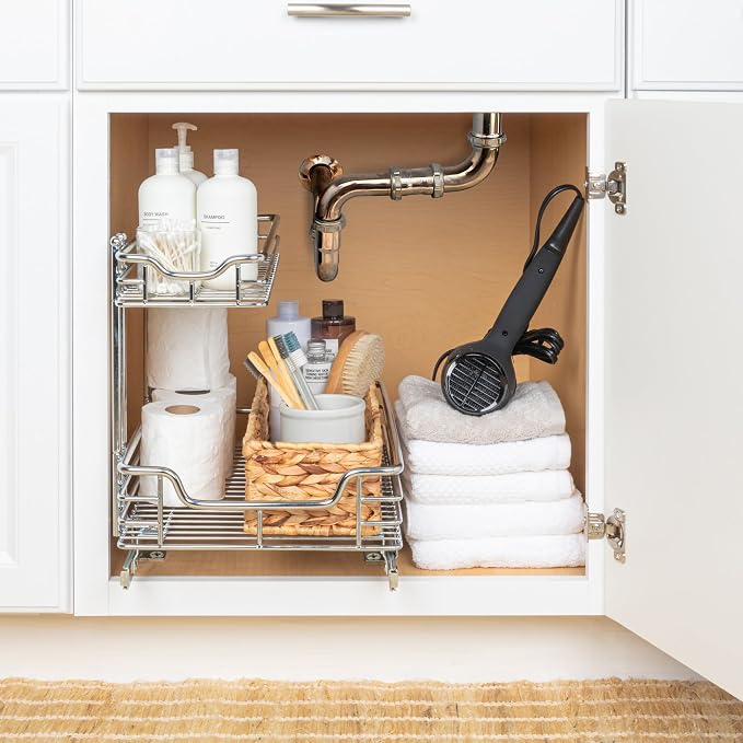 Household Essentials Glidez Multipurpose Chrome-Plated Steel Pull-Out/Slide-Out - Image 2