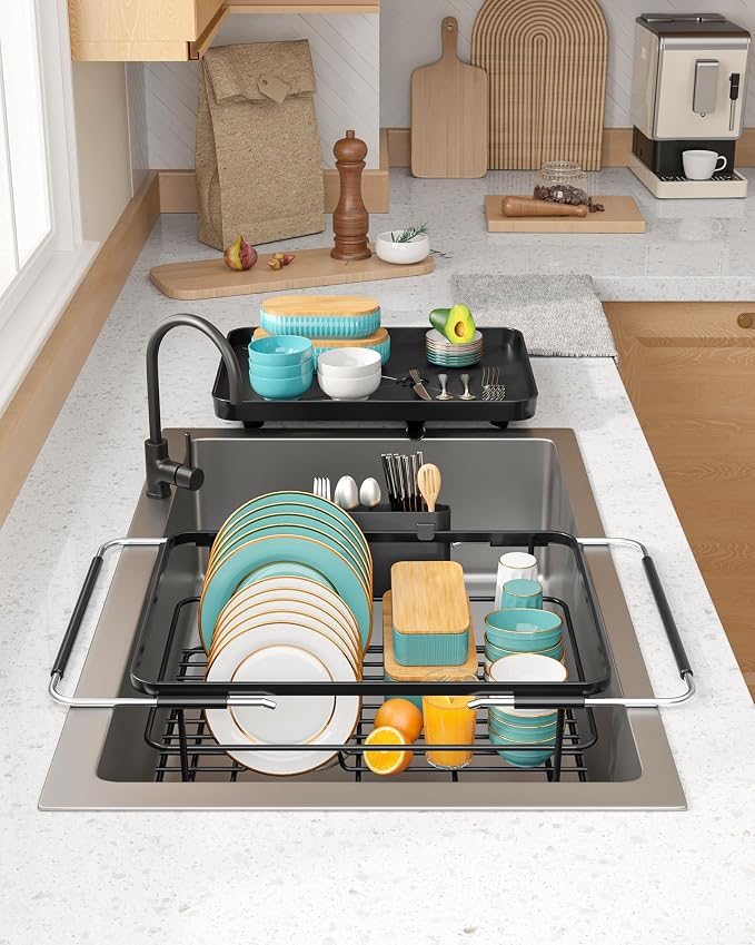Sakugi Extendable Dish Drying Rack Over Sink - Image 6