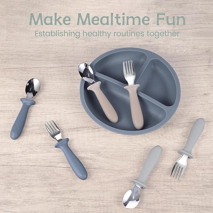 Eascrozn Toddler Forks and Spoons Set, 6 Pack Kids Silverware - Image 6