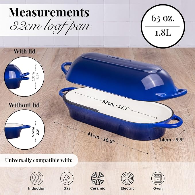 Enamelled Cast Iron Bread Loaf Pot – Dutch Oven - Image 2