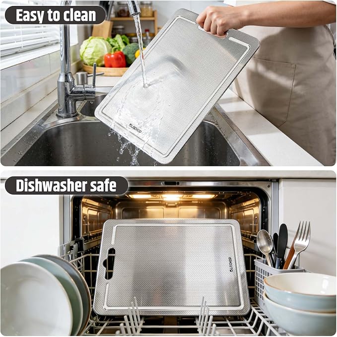 3-Piece Titanium Cutting Board for Kitchen, Double-Sided Scratch-Resistant - Image 7
