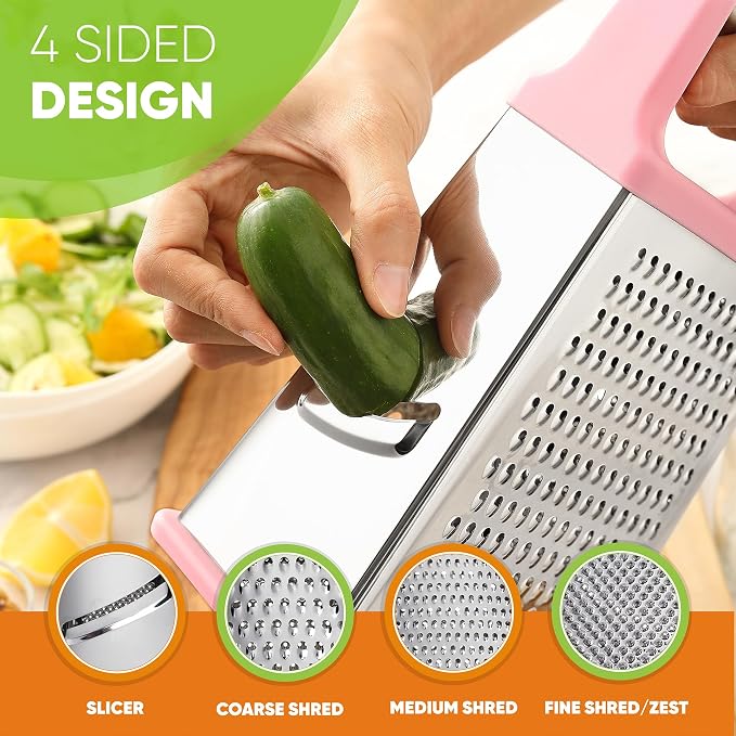 Spring Chef Professional Stainless Steel XL Parmesan Cheese Grater - Image 6