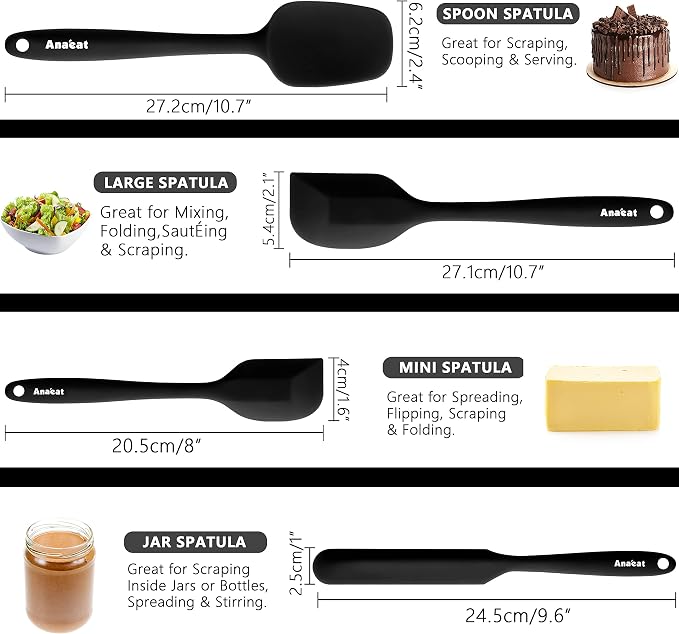 Anaeat 4 Piece Silicone Spatula Set - Image 6