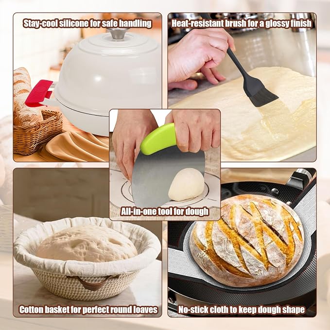 6QT Enameled Cast Iron Dutch Oven - Image 8