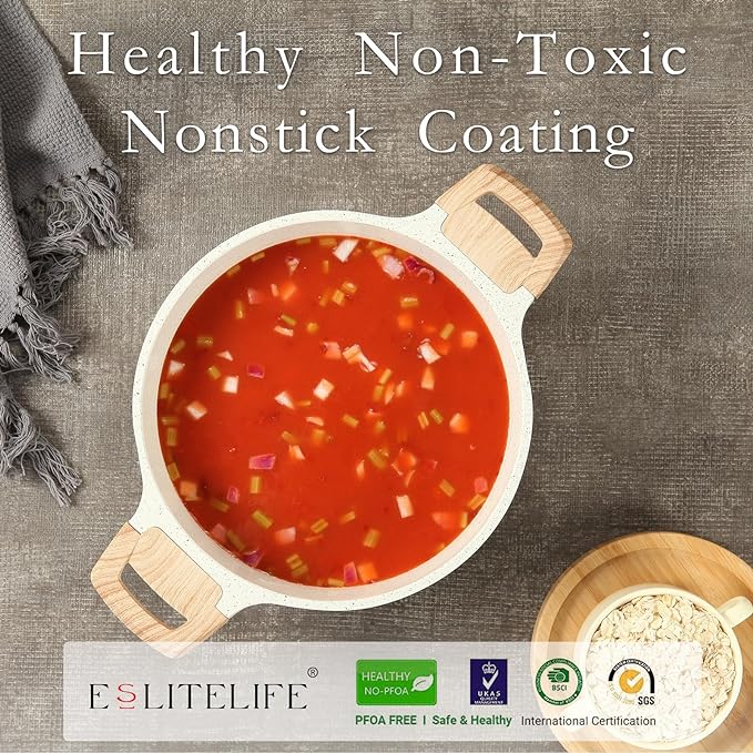 ESLITE LIFE Nonstick Stock Pot - Image 3