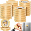 Vesici 24 Pcs Magnetic Bottle Opener 2.5in DIY Wood Round Shape Beer Openers by Vesici