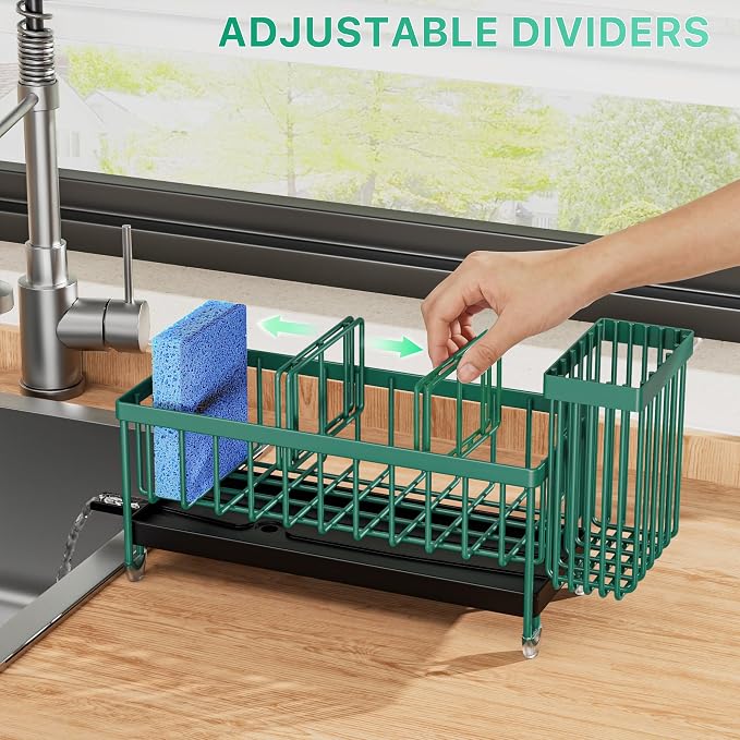 Cisily Sponge Holder for Kitchen Sink, Sink Caddy Organizer - Image 5