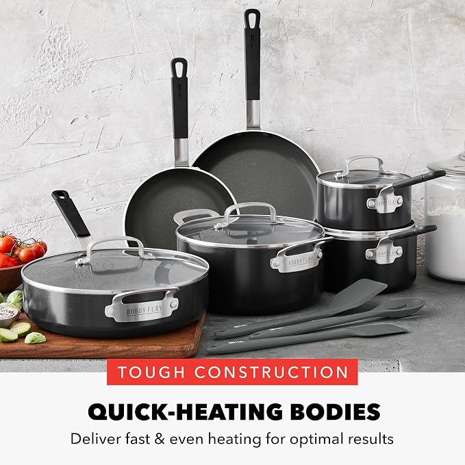 GreenPan x Bobby Flay 13 Piece Nonstick Cookware Pots and Pans Set, PFAS-Free - Image 7