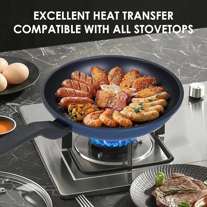 Nonstick Frying Pan Skillet, 8 Inch Frying Pan Skillet, Egg pans, Omelette Pan - Image 5