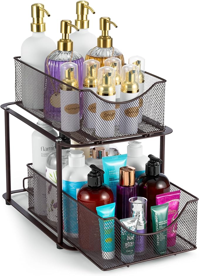 Sorbus 2 Tier Metal Under Sink Organizer by Sorbus