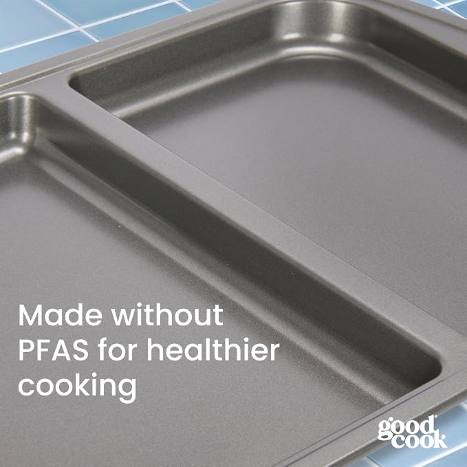 GoodCook Everyday Divided Sheet Pan 1-Inch Deep 2-Section Non-Stick - Image 4