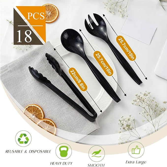 Mwellewm 18Pcs Serving Utensils, Disposable Serving Spoons - Image 2