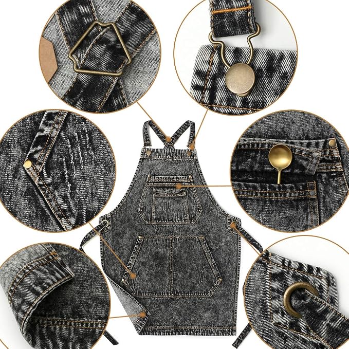 Jeanerlor - Denim Apron with Pockets - Image 2