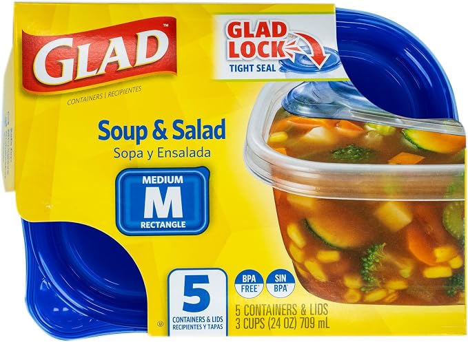 Glad GladWare Medium Rectangle Food Storage Containers - Image 3