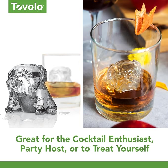 Tovolo Bulldog Ice Cube Mold Pack of 2 Craft Ice Cube Molds - Image 4