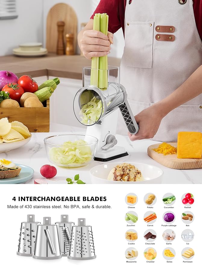 GDL Rotary Cheese Grater Hand Crank - Image 3
