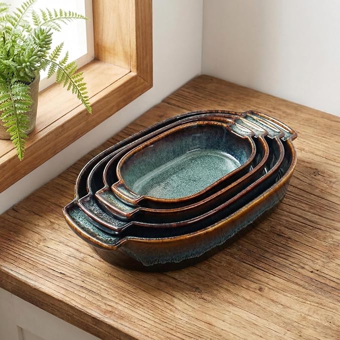Ceramic Oval Casserole Baking Dish, 1 Quarts Baking Dish - Image 4