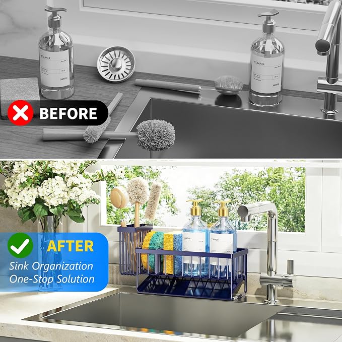 Cisily Navy Blue Sink Caddy Organzier - Image 6