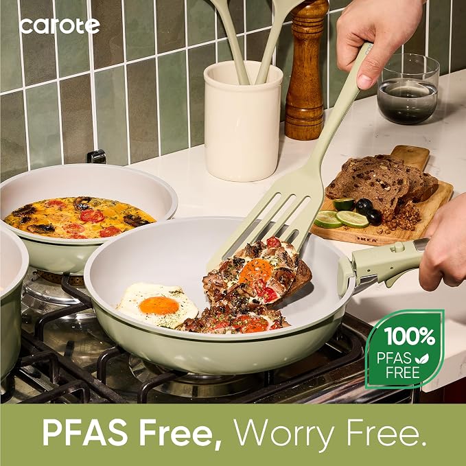 CAROTE 27pcs Ceramic Cookware Set Nonstick, Pots and Pans Set Non Stick - Image 5