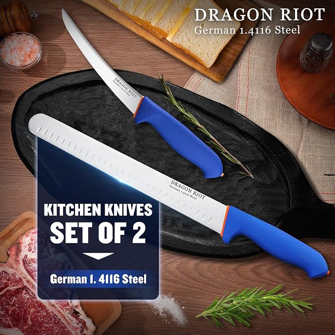 DRAGON RIOT Carving Knife Set for Meat 12 Inche Meat Slicing Knife and Boning - Image 2