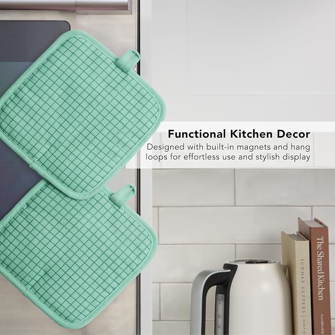 KITCHENAID Gourmet Series Gridlines Pot Holders 2-Pack Set, Heat Resistant up - Image 5