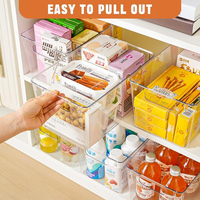 Freebat 6 Pack Large Clear Plastic Storage Bins, Plastic Containers - Image 4