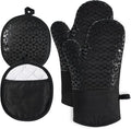 Oven Mitts and Pot Holders, 500 ℉ Heat Resistant Oven Mitts Sets, Silicone Oven by Startyourcomfortablelife
