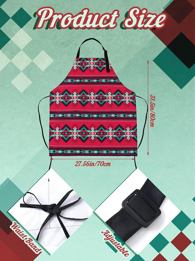 Geetery 4 Pcs Chicken Aprons for Women Rooster Print Apron Waterproof - Image 3