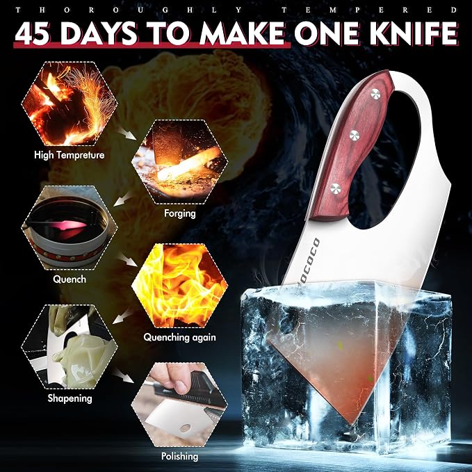 ROCOCO Easy Handle Meat Cleaver - Image 3