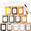 GPOVVIMX 12 Pcs Glass Spice Jars by GPOVVIMX