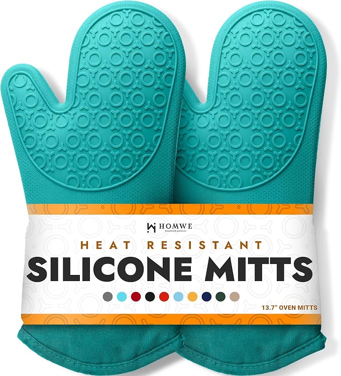 BPA-Free Soft Silicone Oven Mitts by HOMWE