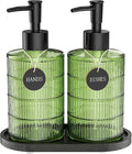 MASADI Soap Dispenser Set with Bamboo Tray, Dish and Hand Soap Lotion Dispenser by masadi