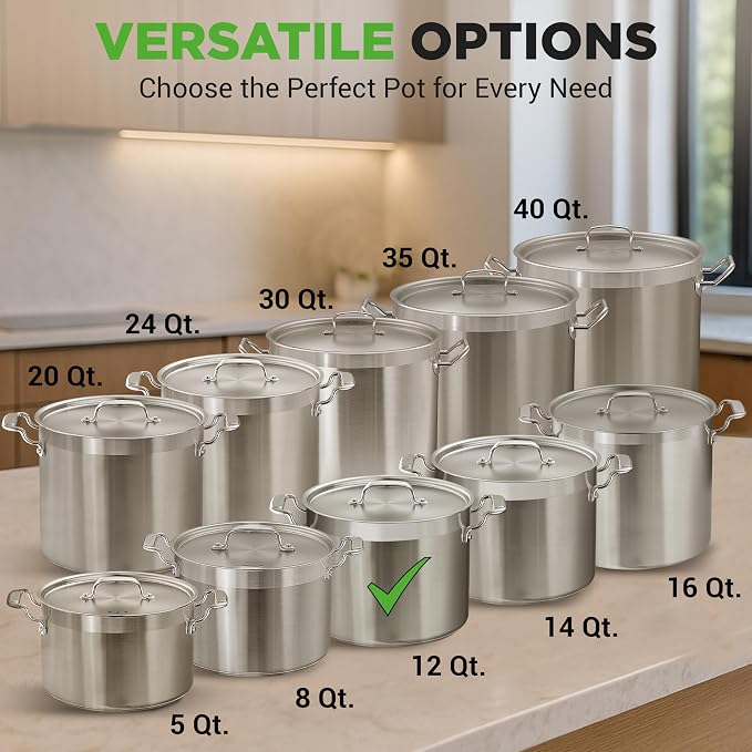 NutriChef 12-Quart Stainless Steel Stockpot - Image 4