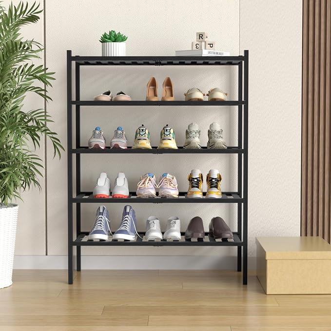 ROMGUAR CRAFT 5 Tier Bamboo Shoe Rack - Image 2