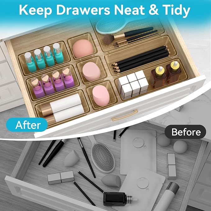 ElegantArray 12 PCS Drawer Organizer Set, 4 Sizes Tool Storage Trays - Image 3