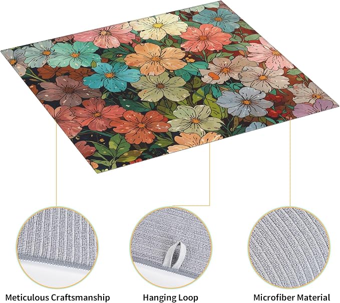 Colorful Wildflowers Dish Drying Mat - Image 4