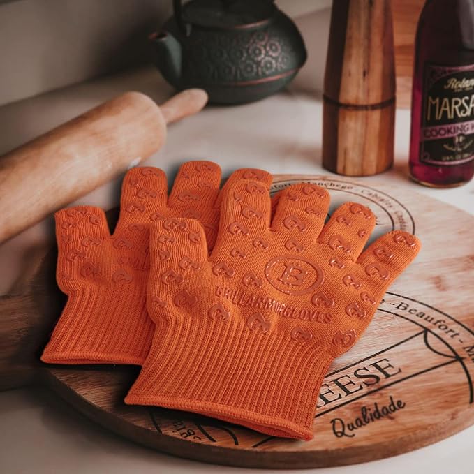 Grill Armor Oven Gloves with Fingers – 932°F Heat, Fire & Cut Resistant Mitts - Image 9